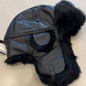 Wigens Black Aviator Hat